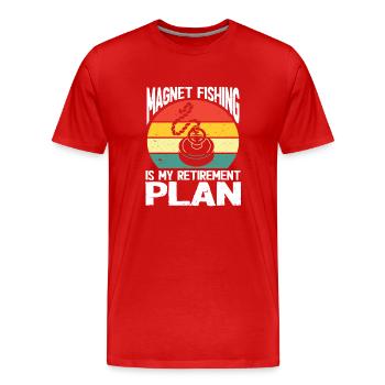Pêche à l’aimant - T-shirt bio Premium Homme - rouge - Devant - Damien (186cm)