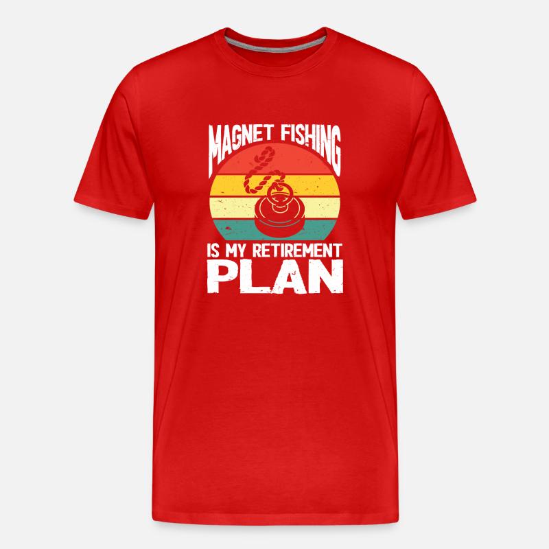 Magnetfischen - Männer Premium Bio T-Shirt - Rot