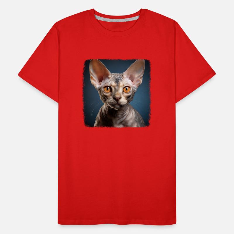 Devon Rex Kätzchen Devon Rex Katze Männer Premium Bio T-Shirt