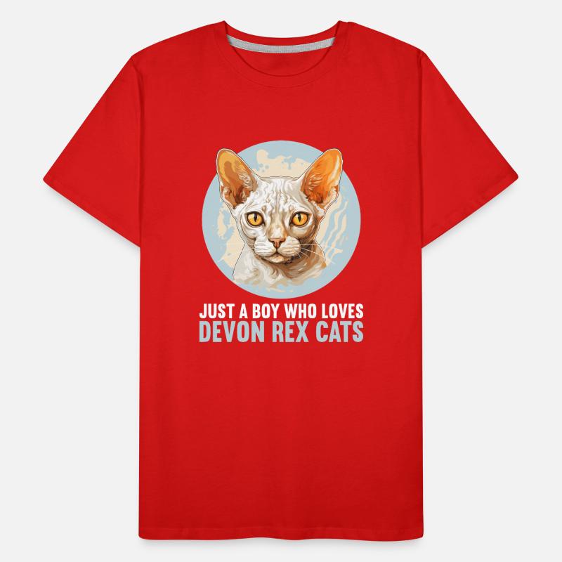 Devon Rex Kätzchen Devon Rex Katze Männer Premium Bio T-Shirt