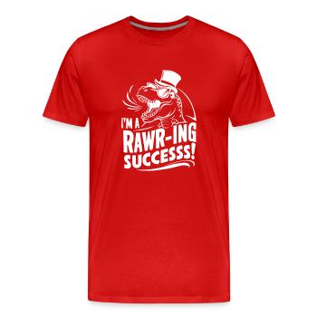 DINOSAURE : JE SUIS UN SUCCÈS BRUT - T-shirt bio Premium Homme - rouge - Devant - Damien (186cm)