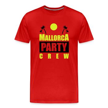 Mallorca Party Crew - T-shirt bio Premium Homme - rouge - Devant - Damien (186cm)