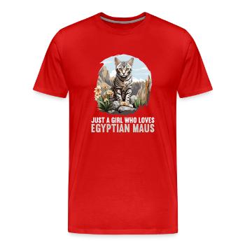 Egyptian Mau Kätzchen Katze Ägyptische Mau - Männer Premium Bio T-Shirt - Rot - Vorne - Damien (186cm)