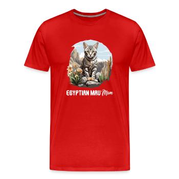 Egyptian Mau Kätzchen Katze Ägyptische Mau - Männer Premium Bio T-Shirt - Rot - Vorne - Damien (186cm)