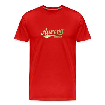 Aurora, une ville de l’État du Colorado - T-shirt bio Premium Homme - rouge - Devant - Damien (186cm)