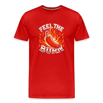 Liebhaber Scharfer Speisen, Chili Peppers Chef - Männer Premium Bio T-Shirt - Rot - Vorne - Damien (186cm)