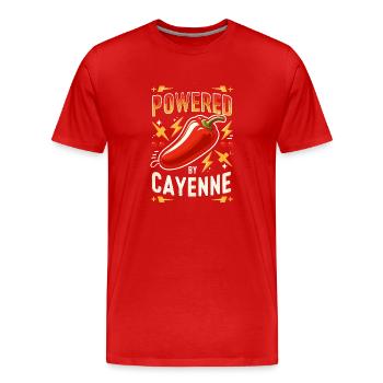 Amateur de cuisine épicée, chef des Chili Peppers - T-shirt bio Premium Homme - rouge - Devant - Damien (186cm)
