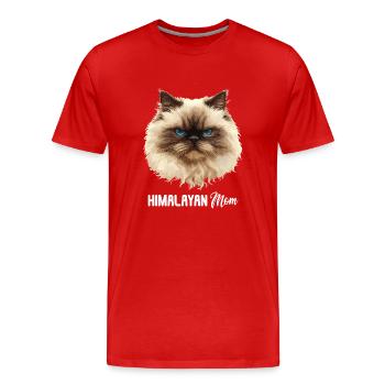 Chat de l’Himalaya Colourpoint Katze - T-shirt bio Premium Homme - rouge - Devant - Damien (186cm)