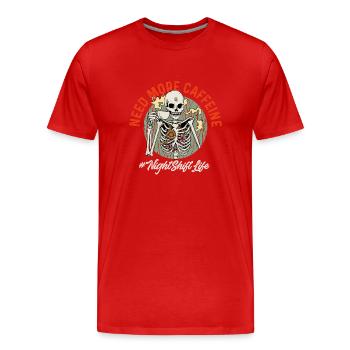 Infirmière de nuit - T-shirt bio Premium Homme - rouge - Devant - Damien (186cm)