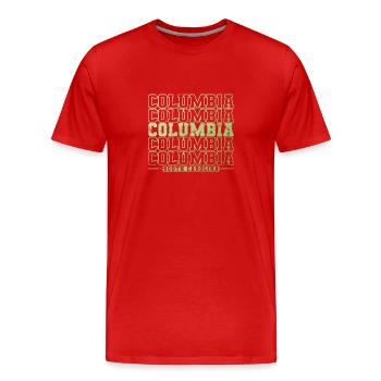 Columbia, une ville de l’État de Caroline du Sud, aux États-Unis. - T-shirt bio Premium Homme - rouge - Devant - Damien (186cm)