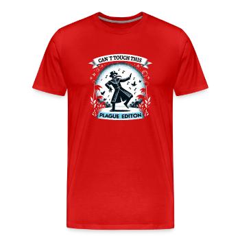 Renaissance-jahrmarkt-outfit Mittelalterlicher - Männer Premium Bio T-Shirt - Rot - Vorne - Damien (186cm)