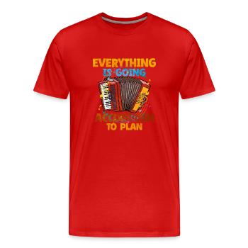 Accordéon Polka musique cadeau - T-shirt bio Premium Homme - rouge - Devant - Damien (186cm)