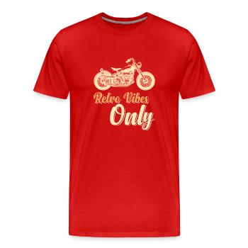 Ambiance rétro uniquement - T-shirt bio Premium Homme - rouge - Devant - Damien (186cm)