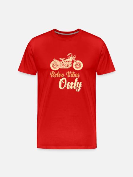 Nur Retro-Vibes - Männer Premium Bio T-Shirt - Rot