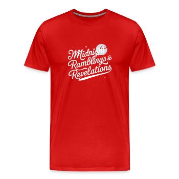 Speaking in Sleep, Somniloquy, Speaking in Sleep - Men's Premium Organic T-Shirt - red - Front - Damien (186cm)
