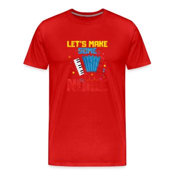 Accordéon Polka musique cadeau - T-shirt bio Premium Homme - rouge - Devant - Damien (186cm)