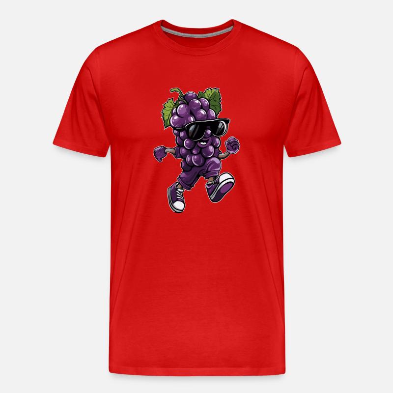 Traube - Männer Premium Bio T-Shirt - Rot