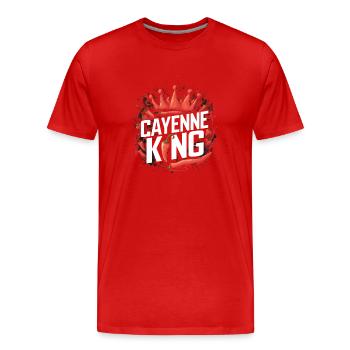 Liebhaber Scharfer Speisen, Chili Peppers Chef - Männer Premium Bio T-Shirt - Rot - Vorne - Damien (186cm)