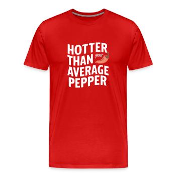 Liebhaber Scharfer Speisen, Chili Peppers Chef - Männer Premium Bio T-Shirt - Rot - Vorne - Damien (186cm)