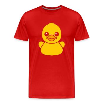canard - T-shirt bio Premium Homme - rouge - Devant - Damien (186cm)
