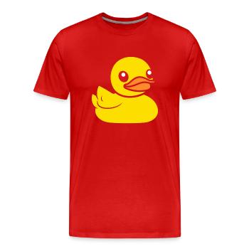 canard - T-shirt bio Premium Homme - rouge - Devant - Damien (186cm)