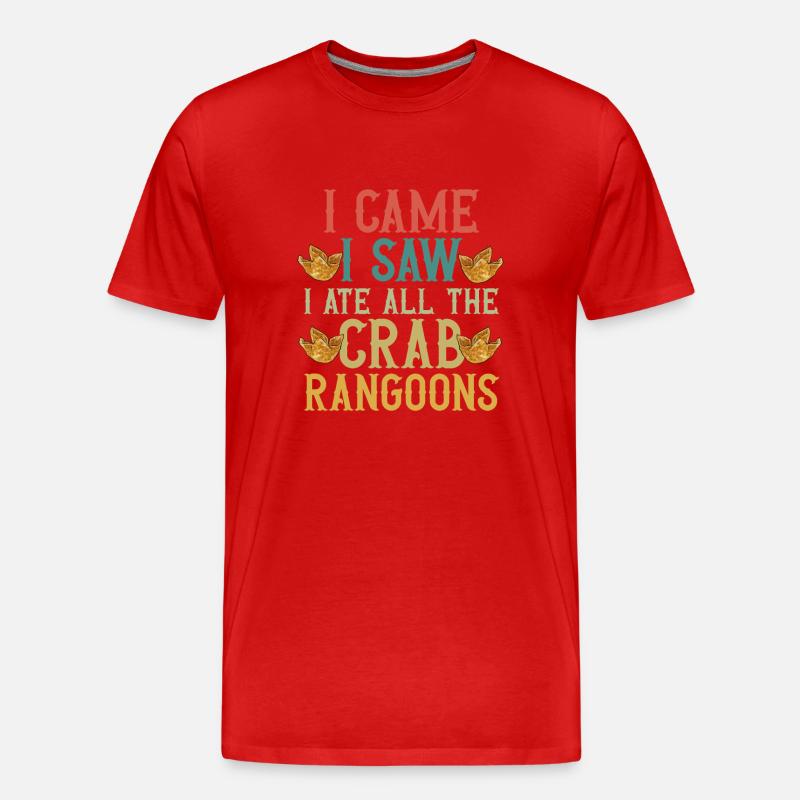 Krabben Rangoon Crab Rangoon - Männer Premium Bio T-Shirt - Rot
