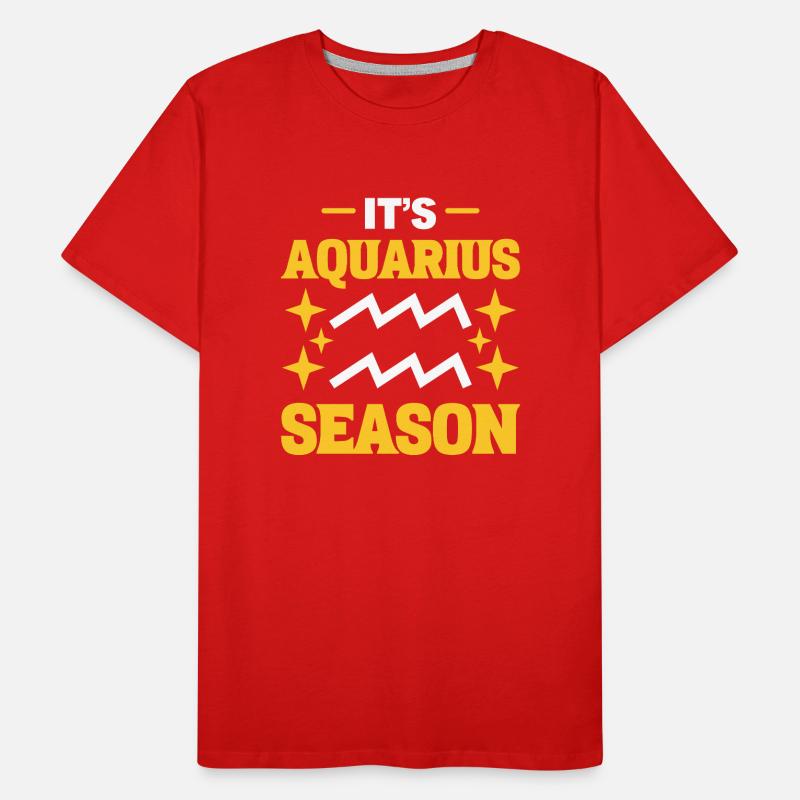 Sternzeichen-Saison Wassermann Sternzeichen-Fan Männer Premium Bio T-Shirt