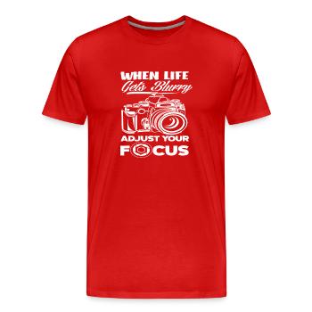 Photograph Fokusieren - Männer Premium Bio T-Shirt - Rot - Vorne - Damien (186cm)