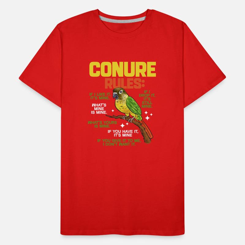 Molina Perruche Perroquet Perruche Oiseau Perruche T-shirt bio Premium Homme