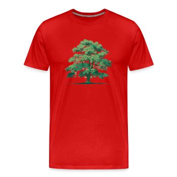 Arbre - T-shirt bio Premium Homme - rouge - Devant - Damien (186cm)