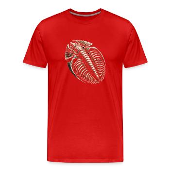Chasseur de fossiles, Chasseur de fossiles, Paléontologue - T-shirt bio Premium Homme - rouge - Devant - Damien (186cm)