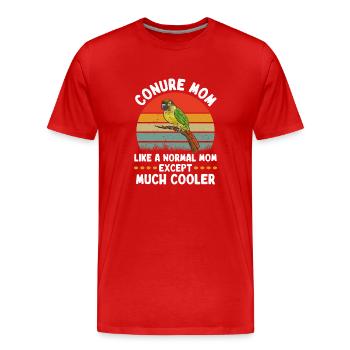 Molina Perruche Perroquet Perruche Oiseau Perruche - T-shirt bio Premium Homme - rouge - Devant - Damien (186cm)