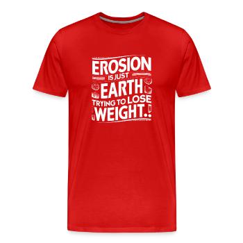 Geology Stone Hunt Agate Hunter Stone Collecting - Men's Premium Organic T-Shirt - red - Front - Damien (186cm)