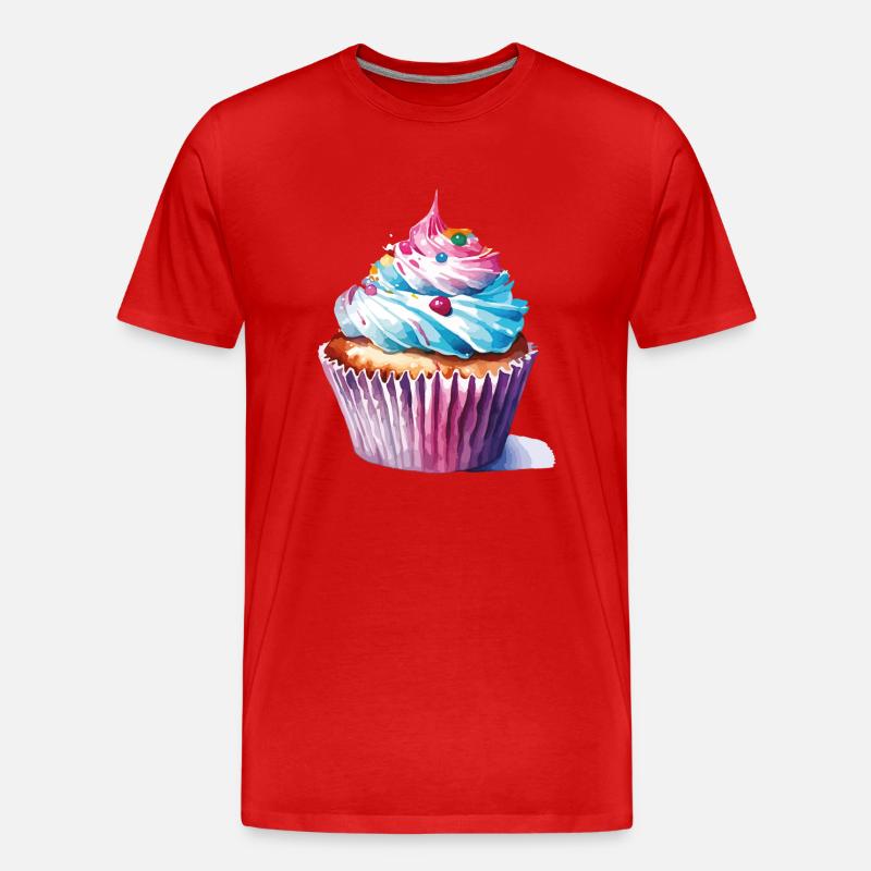 cupcake 2 2 - Männer Premium Bio T-Shirt - Rot