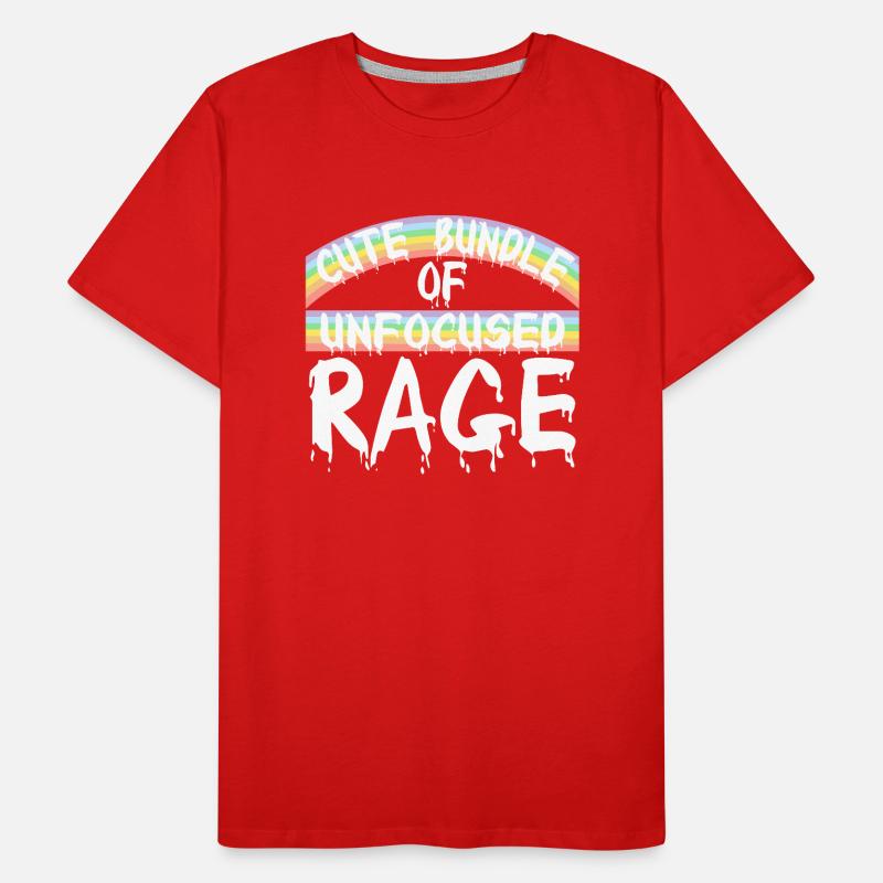 Drôle Mignon Bundle De Rage Non Focalisée Arc-en-Ciel Goth T-shirt bio Premium Homme