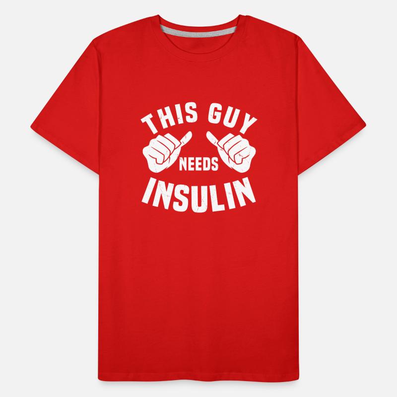 This guy needs insulin Men's Premium Organic T-Shirt