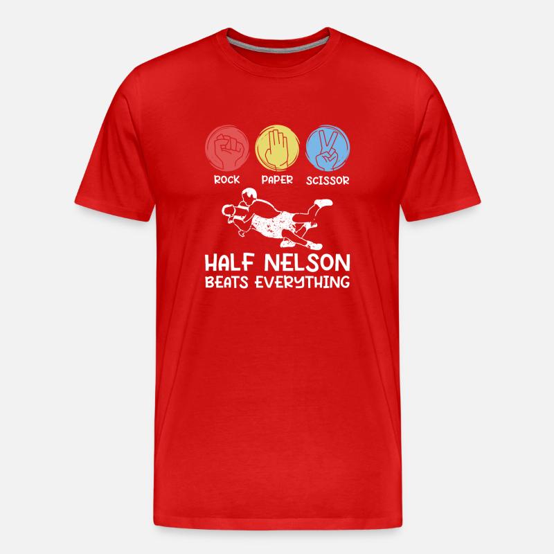 Stein, Papier, Schere - Männer Premium Bio T-Shirt - Rot