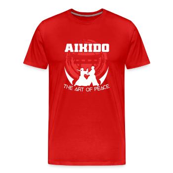 Aikido Aikido The Art Of Peace - Men's Premium Organic T-Shirt - red - Front - Damien (186cm)