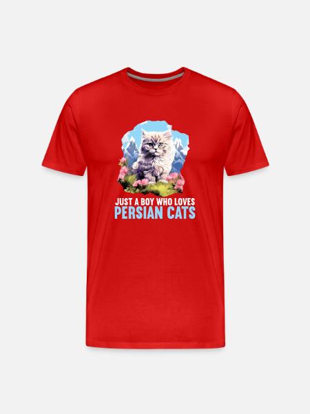 Persian Cat Perserkatze - Men's Premium Organic T-Shirt - red