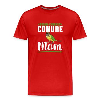 Molina Perruche Perroquet Perruche Oiseau Perruche - T-shirt bio Premium Homme - rouge - Devant - Damien (186cm)