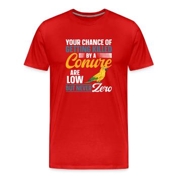 Sonnensittich Papagei Sittich Vogel - Männer Premium Bio T-Shirt - Rot - Vorne - Damien (186cm)