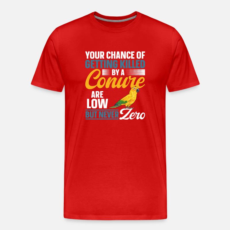 Sonnensittich Papagei Sittich Vogel - Männer Premium Bio T-Shirt - Rot