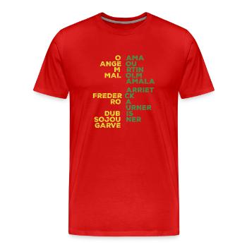 Black History Month Leaders Shirt - Männer Premium Bio T-Shirt - Rot - Vorne - Damien (186cm)
