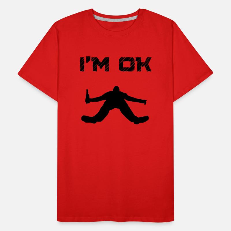 I'm OK Drunk Man Passed Out Blackout Drunken Coma Men's Premium Organic T-Shirt