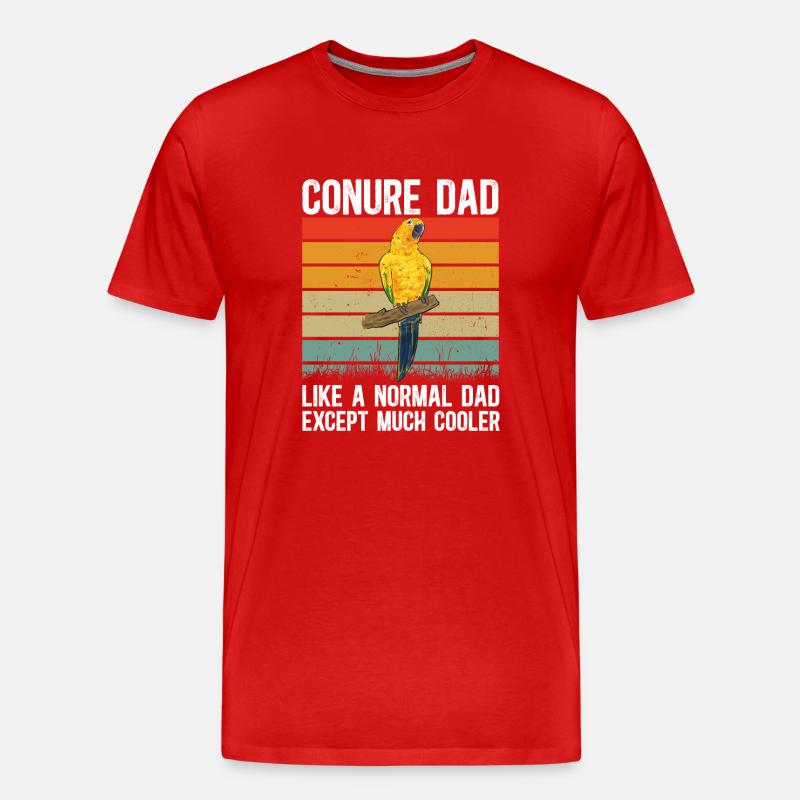 Perruche Perroquet Perruche Oiseau - T-shirt bio Premium Homme - rouge
