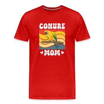 Parakeet Parrot Parakeet Bird - Men's Premium Organic T-Shirt - red - Front - Damien (186cm)