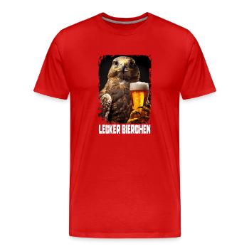 Delicious Beer Falke - Men's Premium Organic T-Shirt - red - Front - Damien (186cm)