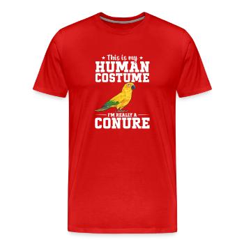 Sonnensittich Papagei Sittich Vogel - Männer Premium Bio T-Shirt - Rot - Vorne - Damien (186cm)
