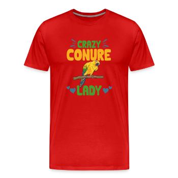 Parakeet Parrot Parakeet Bird - Men's Premium Organic T-Shirt - red - Front - Damien (186cm)