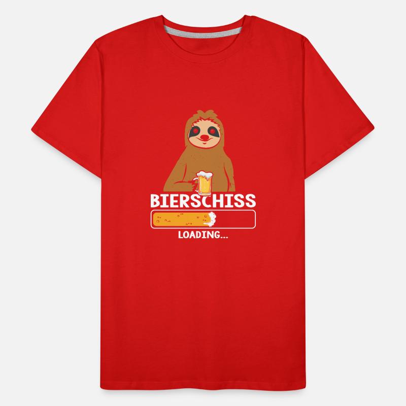 Bierschiss Loading Beer Sloth Men's Premium Organic T-Shirt
